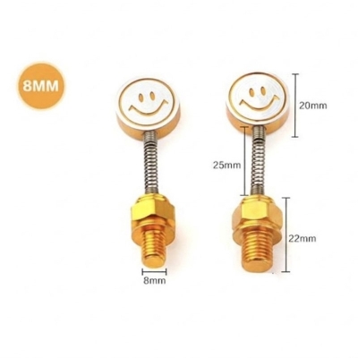 Picture of 2X M8 M10 Spring Smiley Screw Universal Motorcycle Rearview Mirror Screw Bolts For Motorbike Scooter Electric Bike