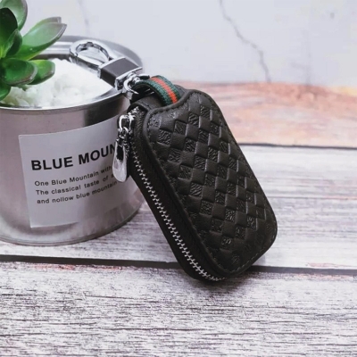 Picture of Unique Design Leather Box Key Ring And Remote For Motorcycle Or Car Or Bicycle -  Black
