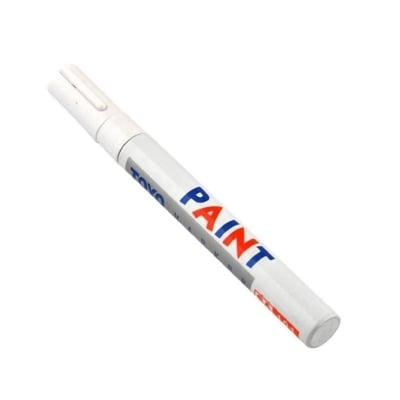Picture of 1Pcs White Tire Marker Waterproof Lasting White Markers Tire Tread Rubber Fabric Paint Metal Face Permanent Toyo Paint Marker Pen - White