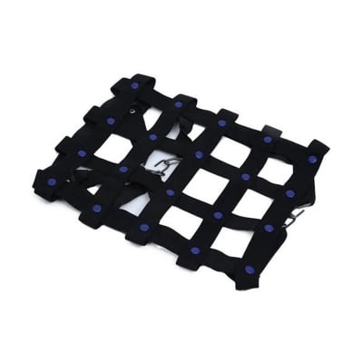 Picture of High Quality Motorcycle Back Seat Net 6 Hook Hold Down For Helmet Mesh Net Cargo Luggage -Black - Black