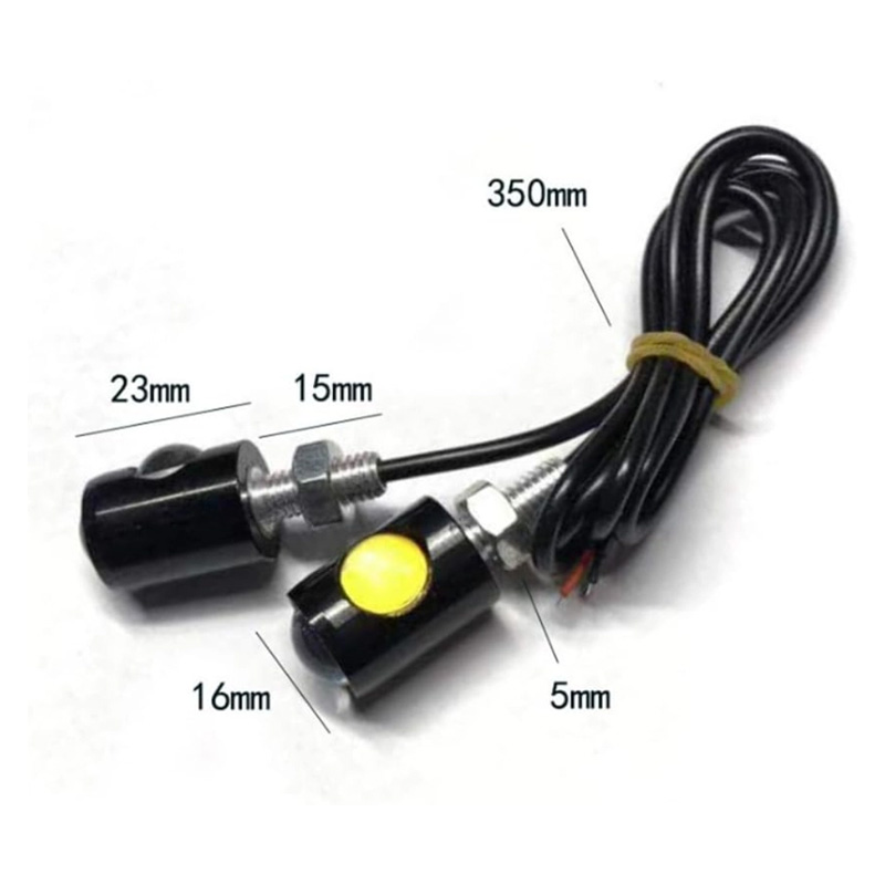 Picture of Front Rear Turn Signal Lights Led Indicators Amber Yellow Dc 12V Universal For Scooter Sports Motorcycle