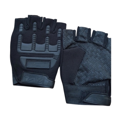 Picture of Half Finger Black Hand Gloves - Black
