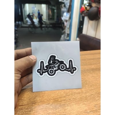 Picture of Biker Heart Bid Sticker - Black