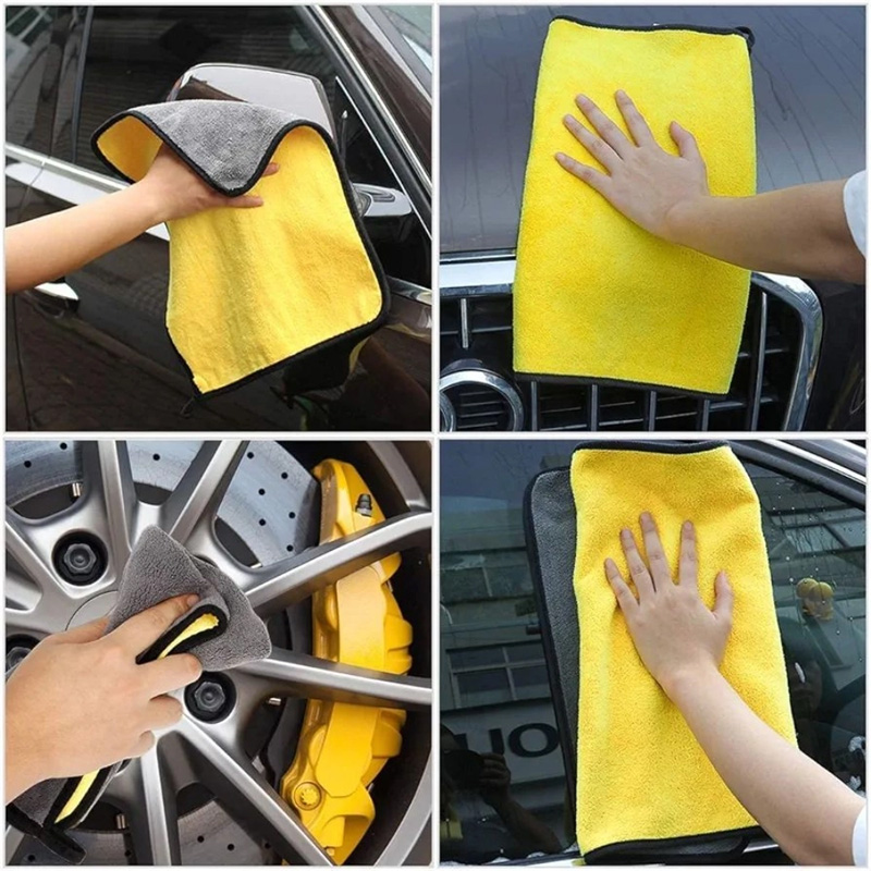 Picture of Microfiber Cleaning Towels, Sew Edge, Edgeless All Working Car And Bike Cleaning Towels - Blue