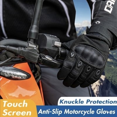 Picture of 1Pair Outdoor Full Finger Protective Gloves -Xl - Black