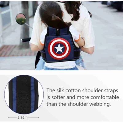 Picture of Palay Kids Safety Belt For Two Wheeler With Reflective Strips Seat Belt For Children Baby Carrier - Black