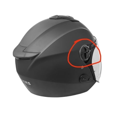 Picture of Gliders Half Face City Helmet Ar Visor Lock -  Black
