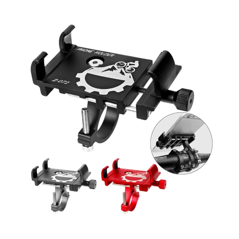 Picture of Aluminum Alloy Motorcycle And Bicycle Phone Holder Handlebar Black - Black