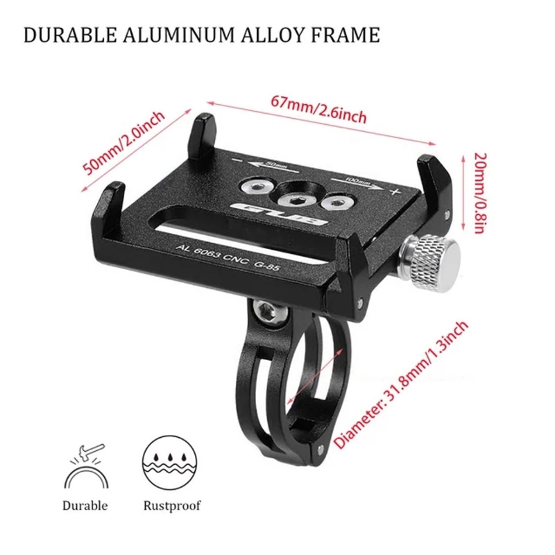 Picture of Aluminum Alloy Motorcycle And Bicycle Phone Holder Handlebar Red - Red