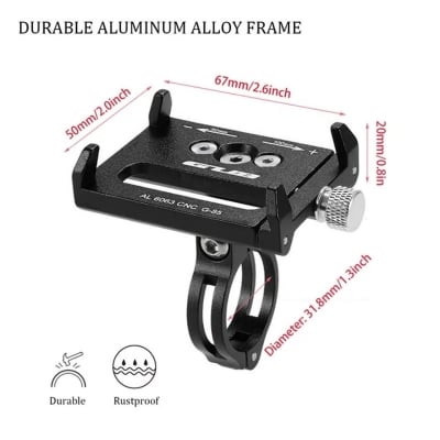 Picture of Aluminum Alloy Motorcycle And Bicycle Phone Holder Handlebar Red - Red