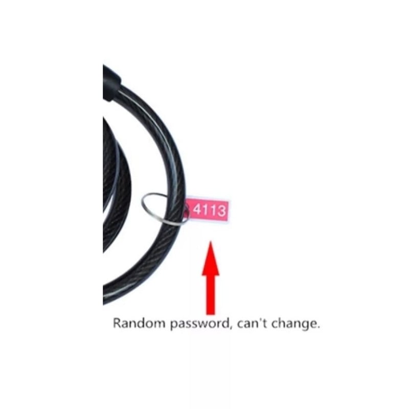 Picture of 4-Digit Set Password Safety Helmet Lock - Ensure The Safety Of Your Helmet With This Lock, Designed With A 4-Digit Password For Added Security - Black