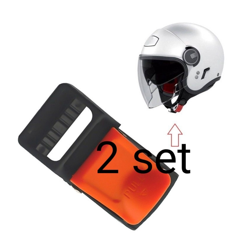 Picture of Helmet Lock Speed ​​Clip Buckle Chin Strap 2 Set Quick Release Buckle -  Black