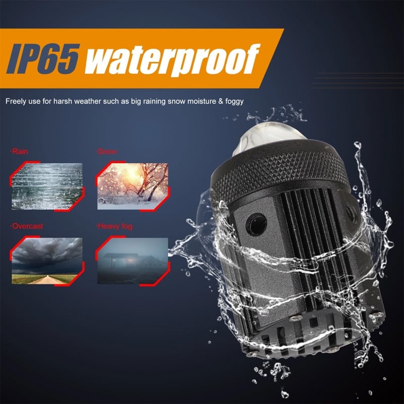 Picture of Auxiliary Motorcycle Mini Fog Lights Led Headlights Waterproof Portable Spotlgihts Front Fog Light Lamps Offroad Work Light Spot Light