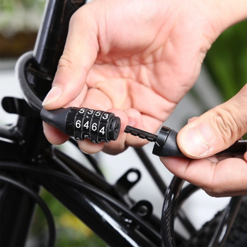 Picture of Helmet Lock - 4 Digit Combination Password Security China -  Black