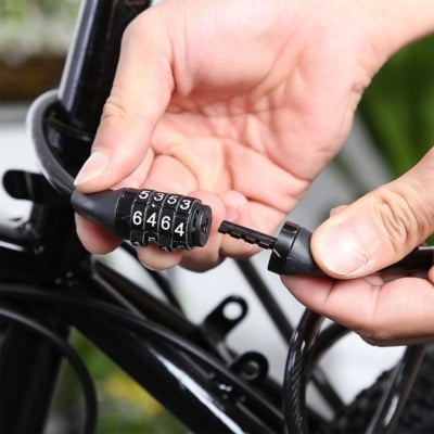 Picture of Helmet Lock - 4 Digit Combination Password Security China -  Black