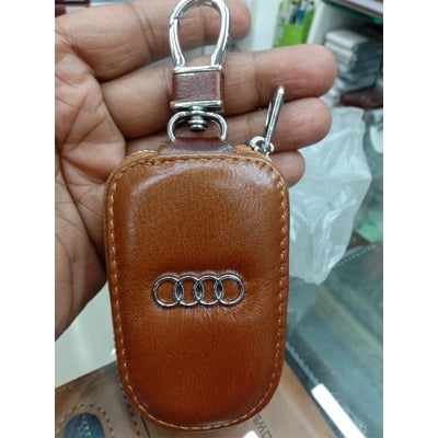 Picture of Unique Design Leather Box Key Ring And Remote Ar Box For Motorcycle Or Car Or Bicycle -  Coffee