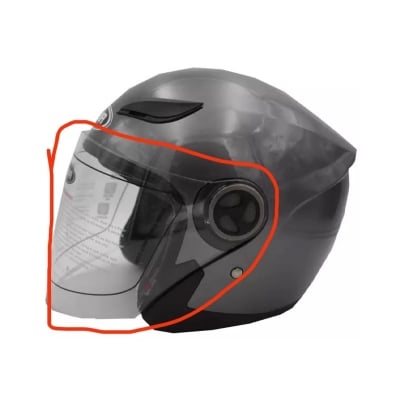 Picture of Yema-619 Helmet Ar Clear Visor Glass -  Multicolor