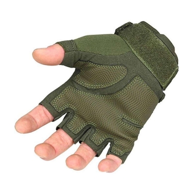 Picture of Motorcycle Gloves Half Finger Army Green (Size-XL) -  Green