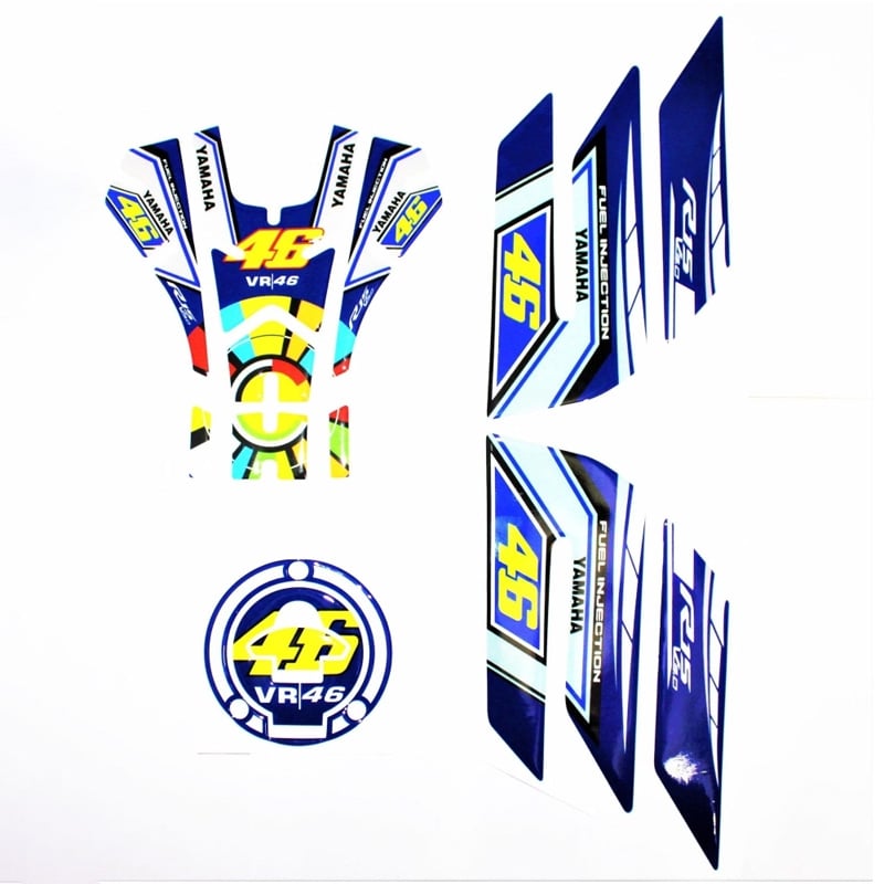 Picture of Yamaha R15 V3 Tank Pad 3D Epoxy Resin Motorcycle Tank Pad Sticker Multicolor