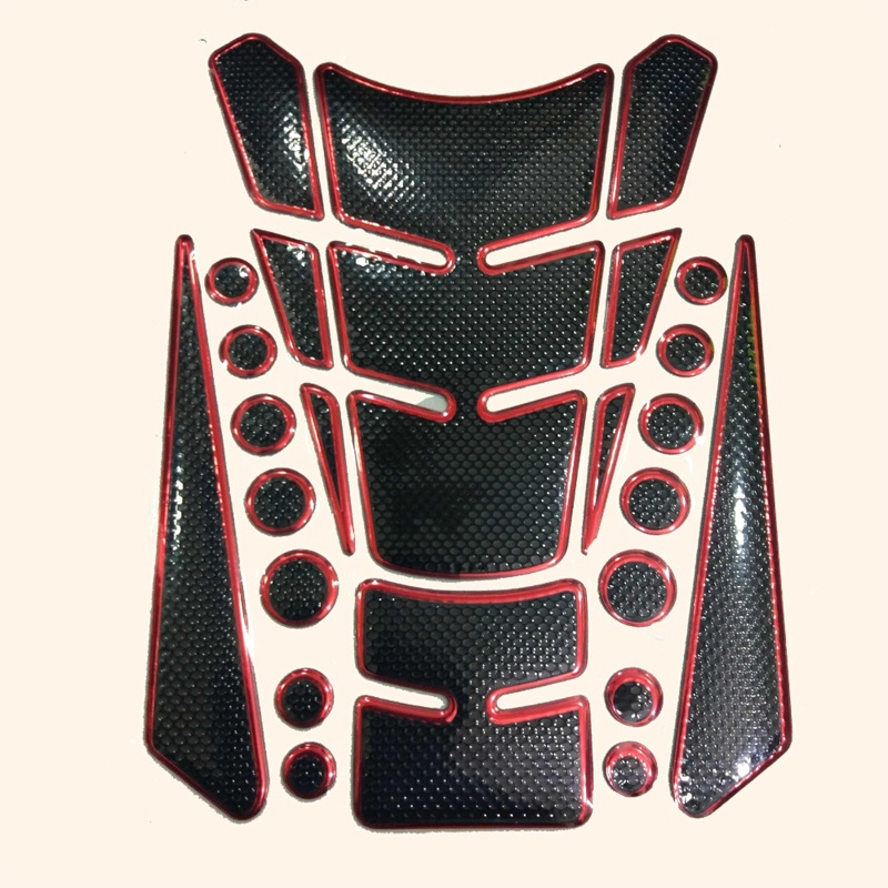 Picture of 3D Universal Carbon Fiber Tank Pad Protector Sticker For Motorcycle Tank Protector
