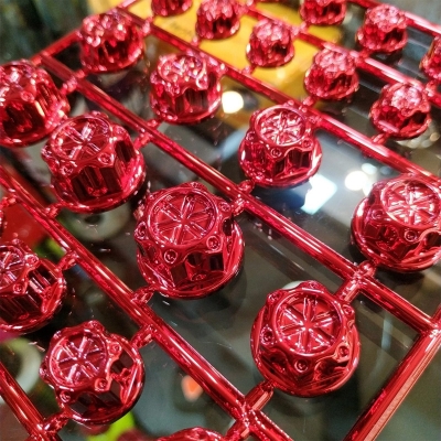 Picture of New Design 30Pcs/Set (Red) Chrome Plating Plastic Motorcycle Screw Nut Cover Cap Nut Bolt Decoration For Any Bike - Multicolor