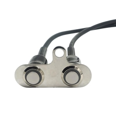 Picture of 2 Button Aluminum Motorcycle Universal On Off Switch Led Warning Flasher Signal Adjustable Manual Button Hand Control Kit 12V For Any Bike Fit