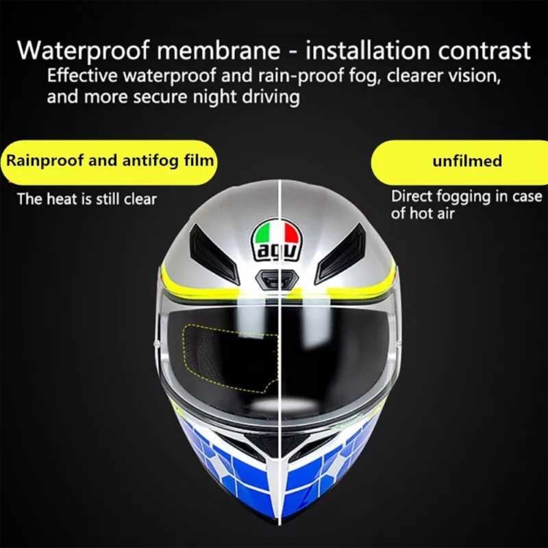 Picture of Premium Helmet Anti-Fog Motorcycle Pinlock Anti-Fog Lens Stickers Rainproof Clear Patch Film Shield For Any Helmet -  Yellow