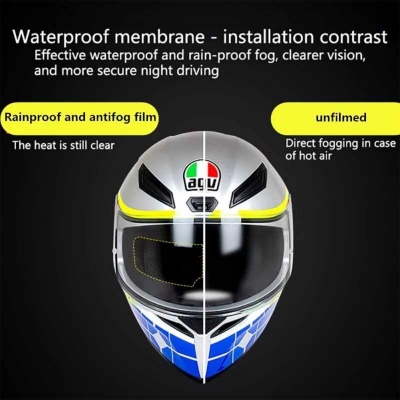 Picture of Premium Helmet Anti-Fog Motorcycle Pinlock Anti-Fog Lens Stickers Rainproof Clear Patch Film Shield For Any Helmet -  Yellow