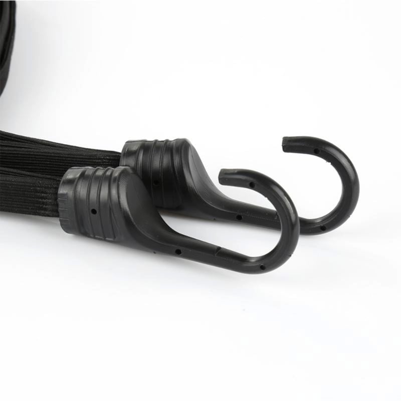 Picture of 2 Hooks Motorcycles Strength Retractable Helmet Luggage Elastic Rope Strap Net Holder Hook Buckle Black New -  Black