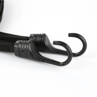 Picture of 2 Hooks Motorcycles Strength Retractable Helmet Luggage Elastic Rope Strap Net Holder Hook Buckle Black New -  Black