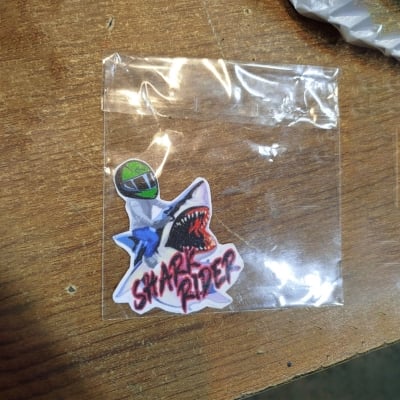 Picture of Shark Rider Sticker Rediam - Black