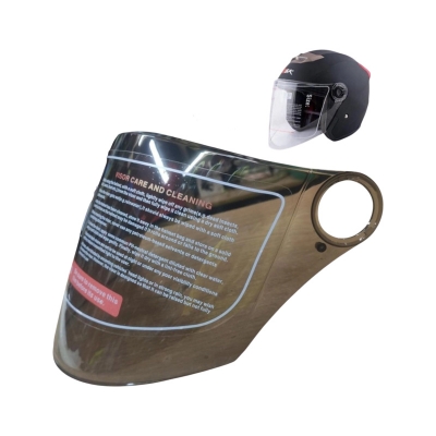Picture of Mibk 603 Half Face Helmet With Black Visor -  Black