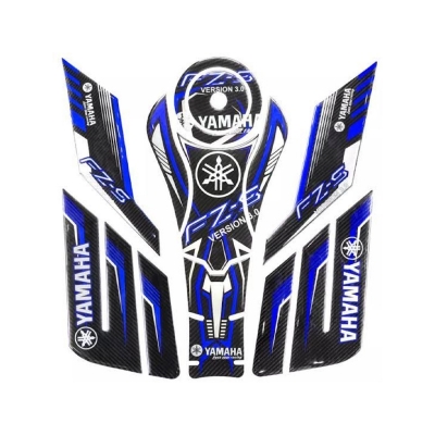 Picture of Yamaha Fz V3 Tank Pad 3D Epoxy Resin Motorcycle Tank Pad Sticker Multicolor Monster