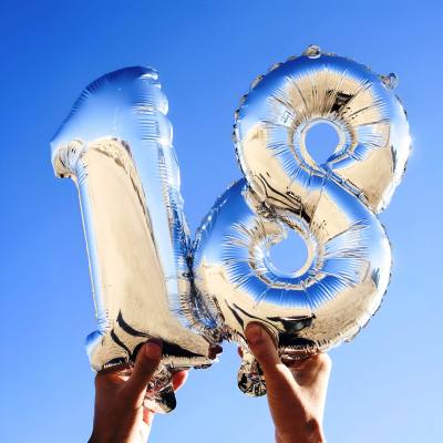 Number Foil Balloon (16” Inch) | Golden & Silver Number Foil Balloon for Birthday, Anniversary, Events and Party- (Pack of 1 Pcs)