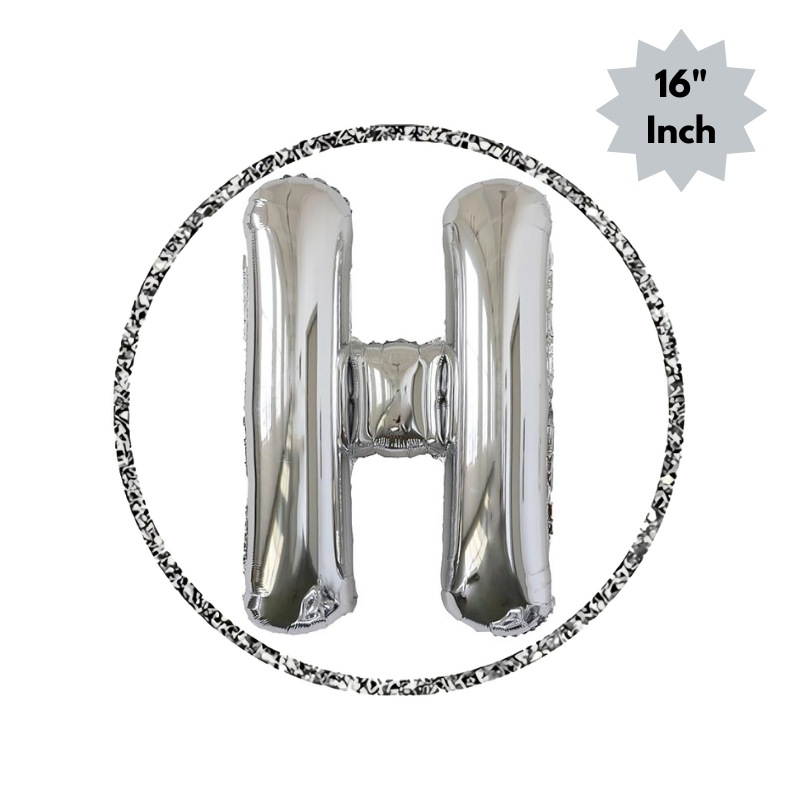 Golden & Silver Letter Foil Balloon (16” Inch) for Birthdays, Anniversaries & Party Decoration - (Pack of 1 Pcs)