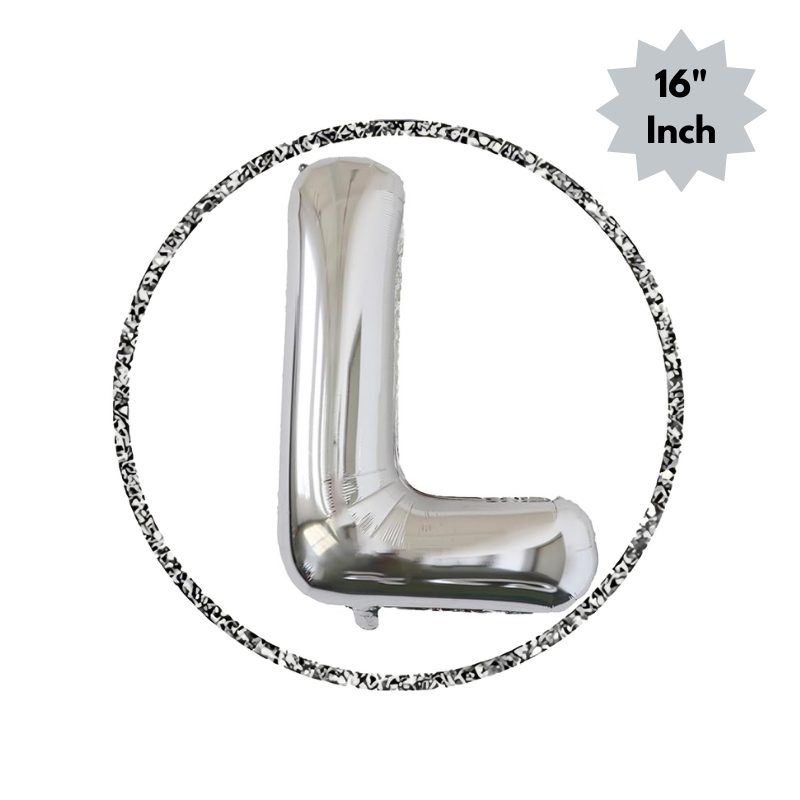 Golden & Silver Letter Foil Balloon (16” Inch) for Birthdays, Anniversaries & Party Decoration - (Pack of 1 Pcs)