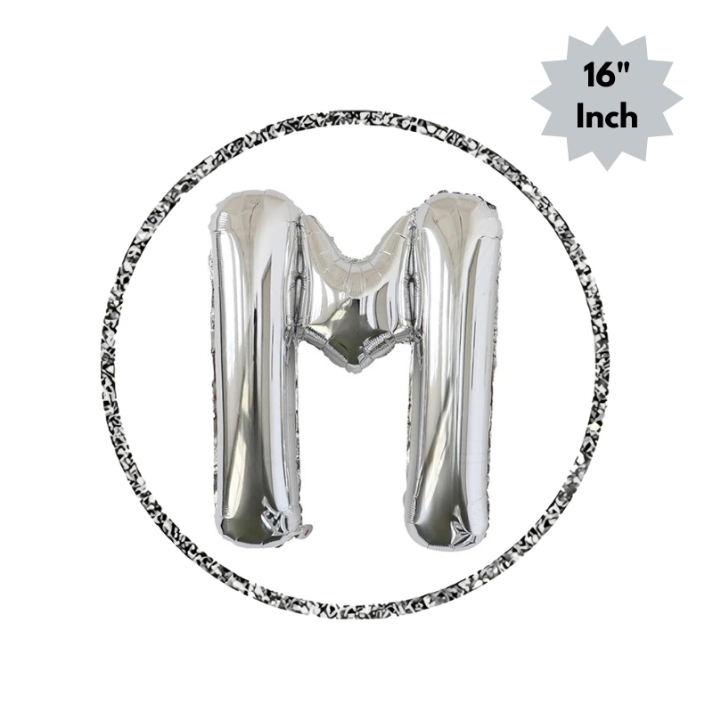 Golden & Silver Letter Foil Balloon (16” Inch) for Birthdays, Anniversaries & Party Decoration - (Pack of 1 Pcs)