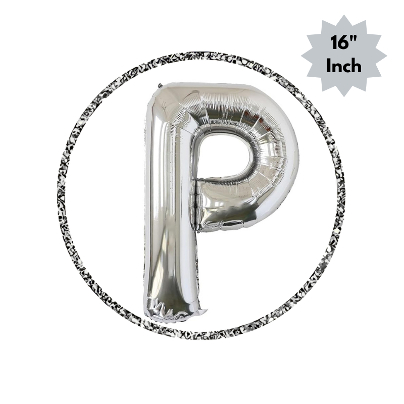 Golden & Silver Letter Foil Balloon (16” Inch) for Birthdays, Anniversaries & Party Decoration - (Pack of 1 Pcs)