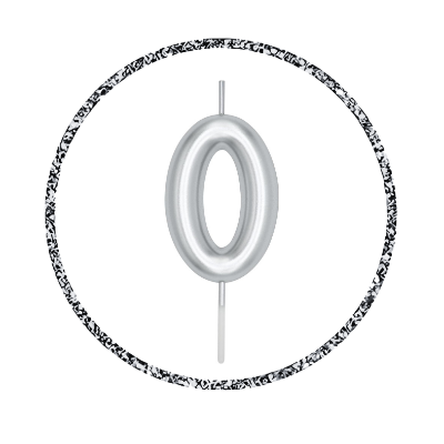 Golden & Silver Number Candle: Perfect for Birthday, Anniversary, and Events - (Pack of 1 Pcs)