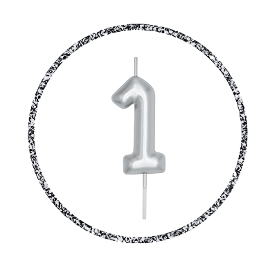 Golden & Silver Number Candle: Perfect for Birthday, Anniversary, and Events - (Pack of 1 Pcs)