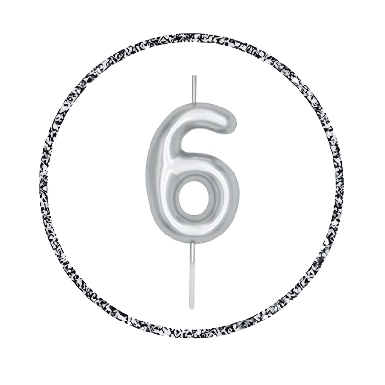 Golden & Silver Number Candle: Perfect for Birthday, Anniversary, and Events - (Pack of 1 Pcs)