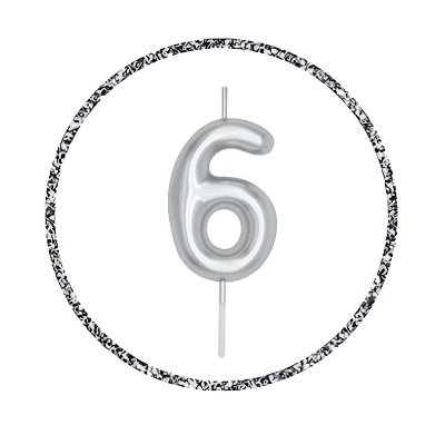 Golden & Silver Number Candle: Perfect for Birthday, Anniversary, and Events - (Pack of 1 Pcs)