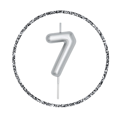 Golden & Silver Number Candle: Perfect for Birthday, Anniversary, and Events - (Pack of 1 Pcs)