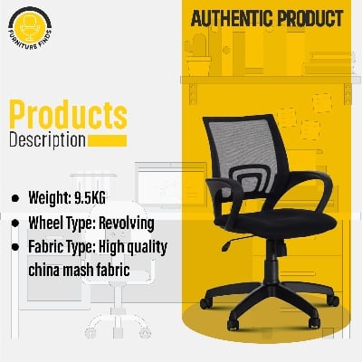 Picture of Furniture Finds Executive Chair FF-EC-01p Smart Office Executive Chair (Plastic Base) - Black