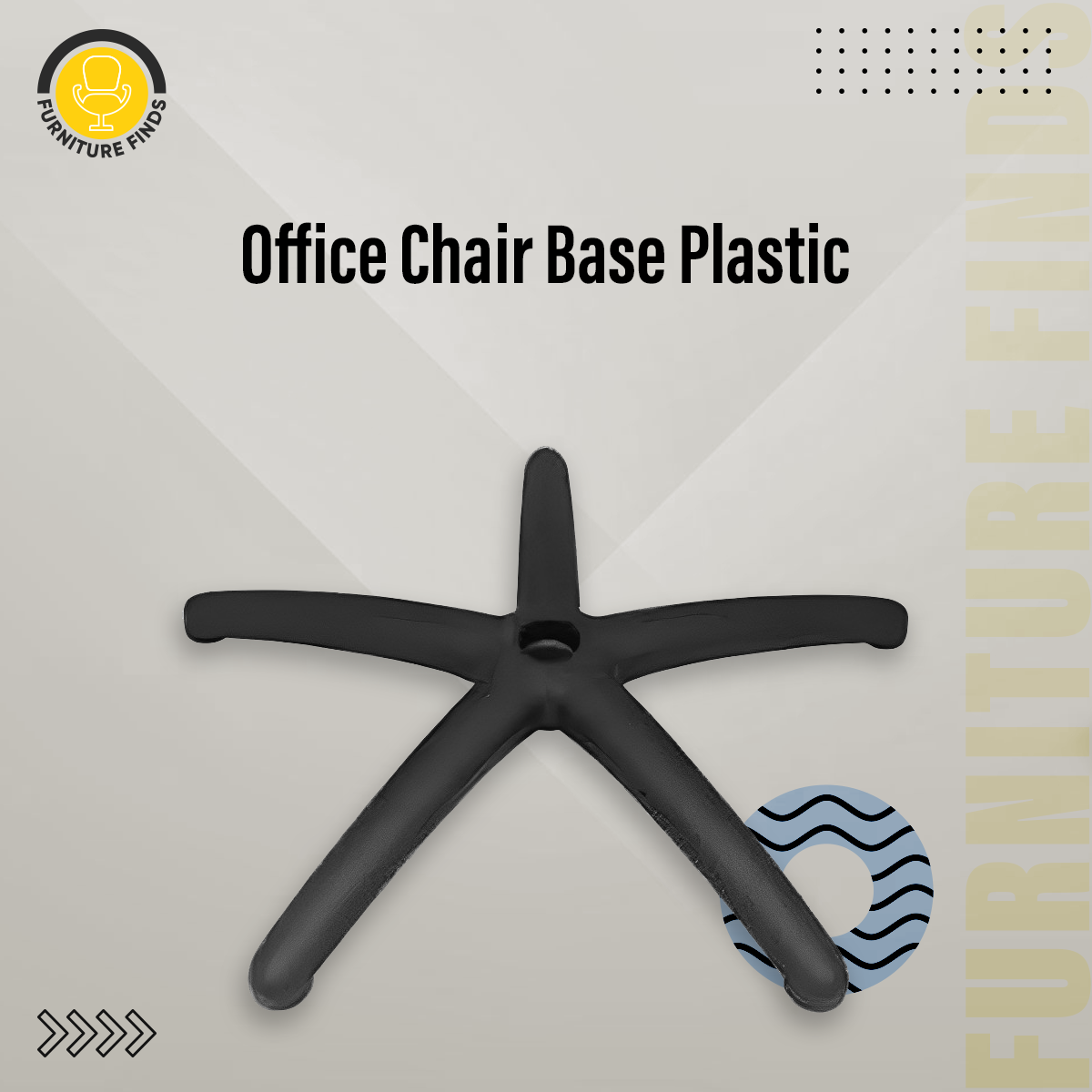 Picture of Furniture Finds Office Chair Parts /  Chair Base Plastic (Black)