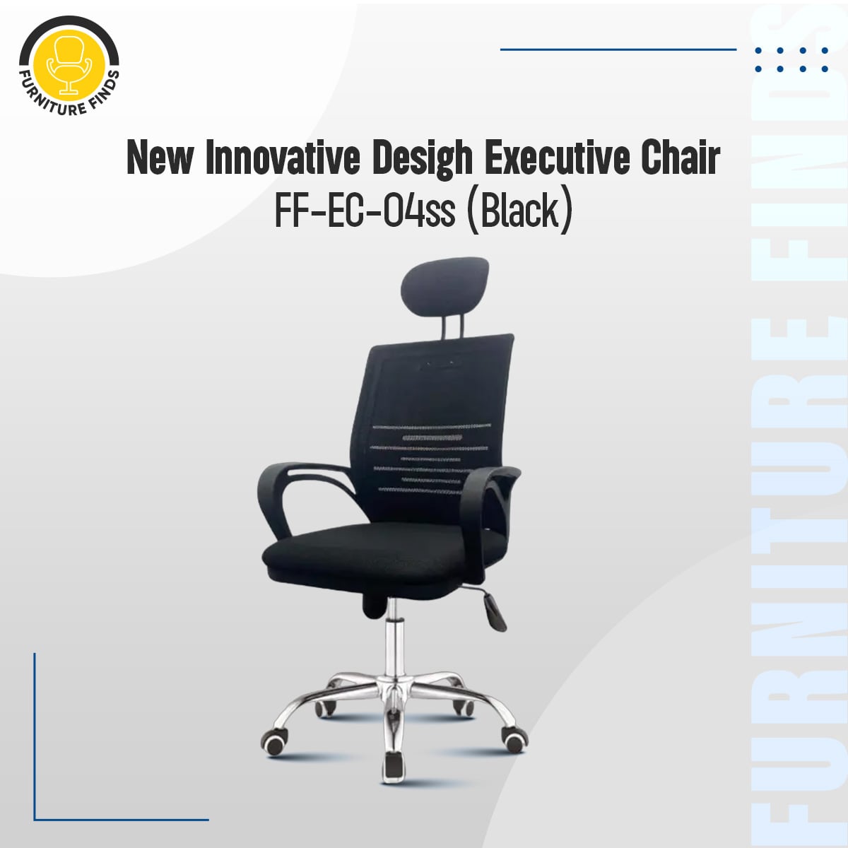 Picture of Furniture Finds FF-EC-04ss New innovative desigh high level executive chair for office to home with headrest