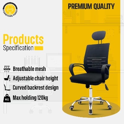 Picture of Furniture Finds FF-EC-04ss New innovative desigh high level executive chair for office to home with headrest