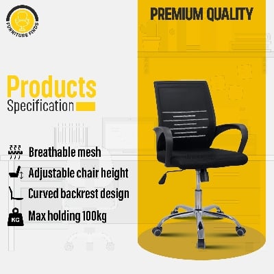 Picture of Furniture Finds FF-EC-04ss (7k Black) Smart Executive Chair