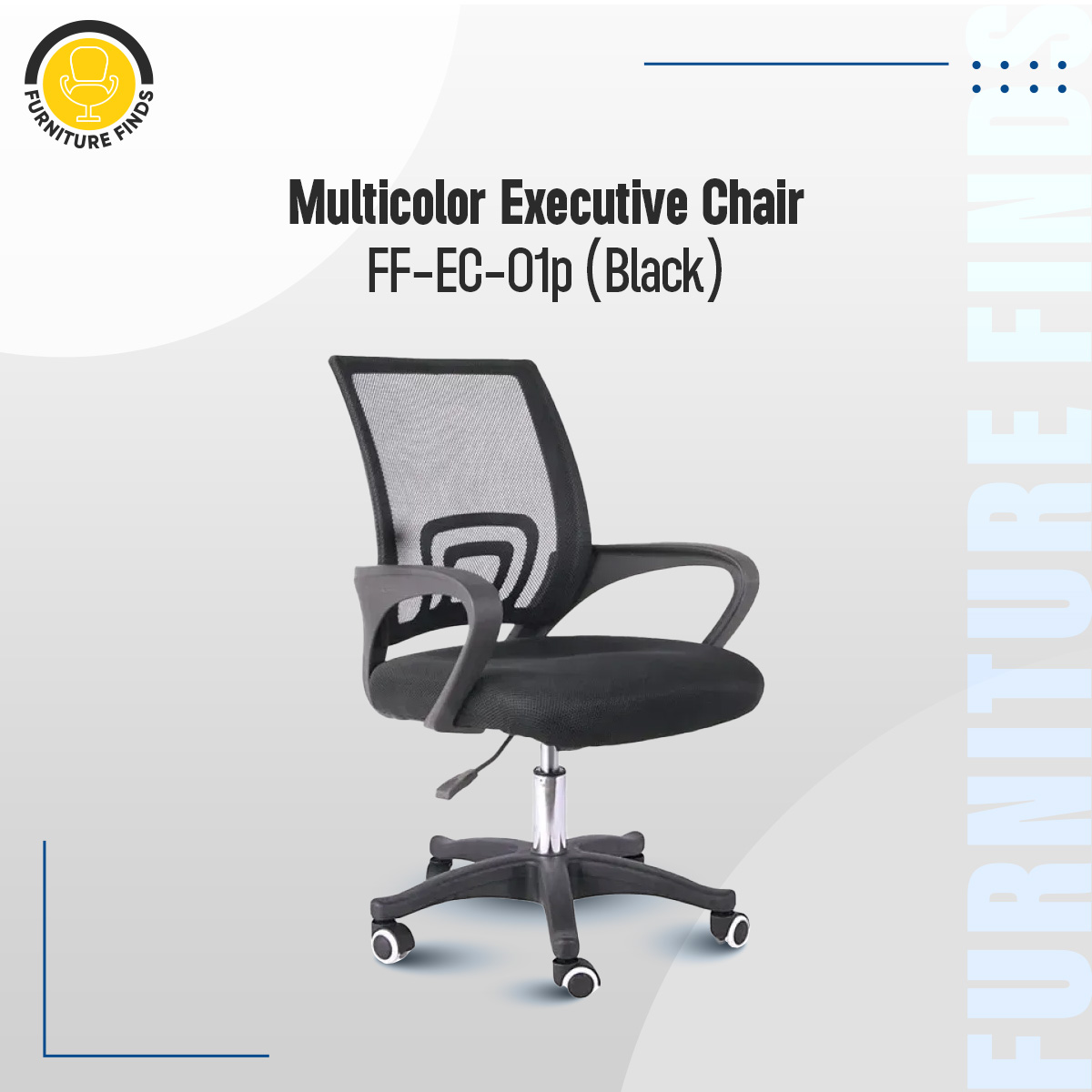 Picture of Furniture Finds FF-EC-01p Multicolor Executive Chair (Black)