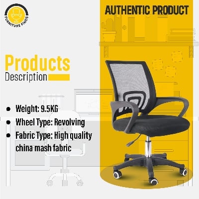 Picture of Furniture Finds FF-EC-01p Multicolor Executive Chair (Black)